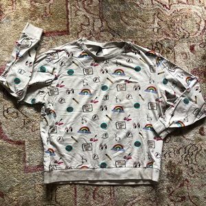 Artistic Graphic Crew Neck Sweater